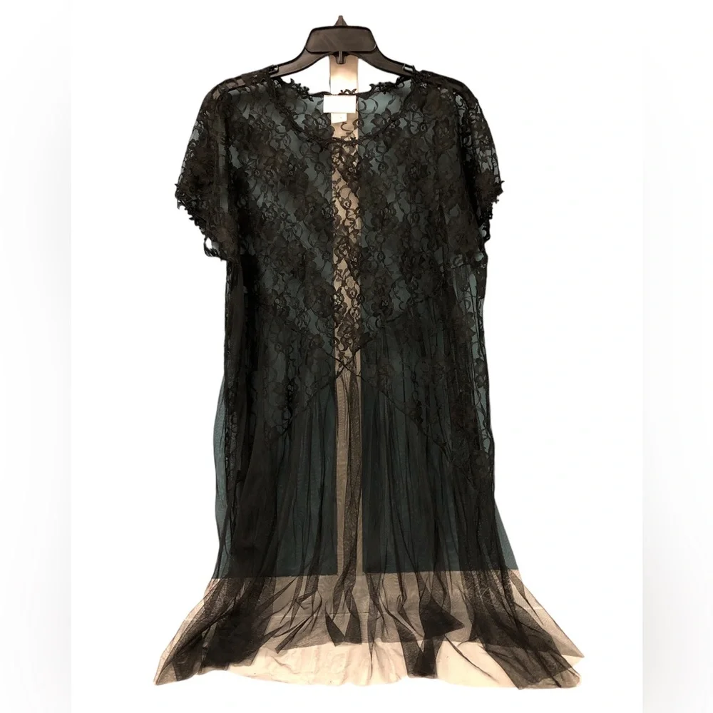 Vintage Hanky Panky Ltd. Lace sheer nightie night gown‎ size p/s made in USA - Picture 2 of 8